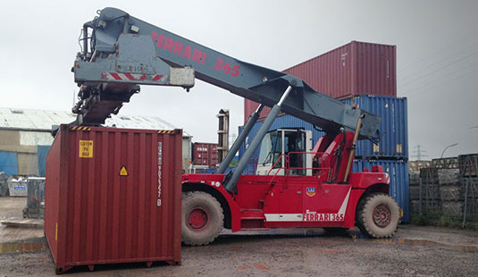 Weighing On Reach Stacker