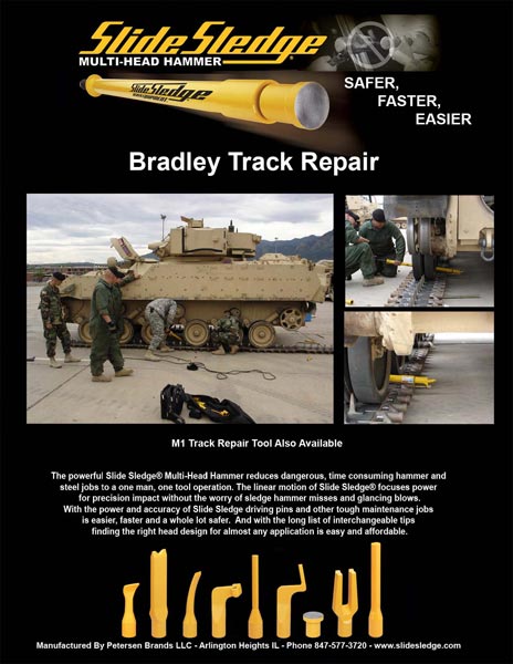 Slide Sledge Multi Head Hammer for Bradley Track Repair