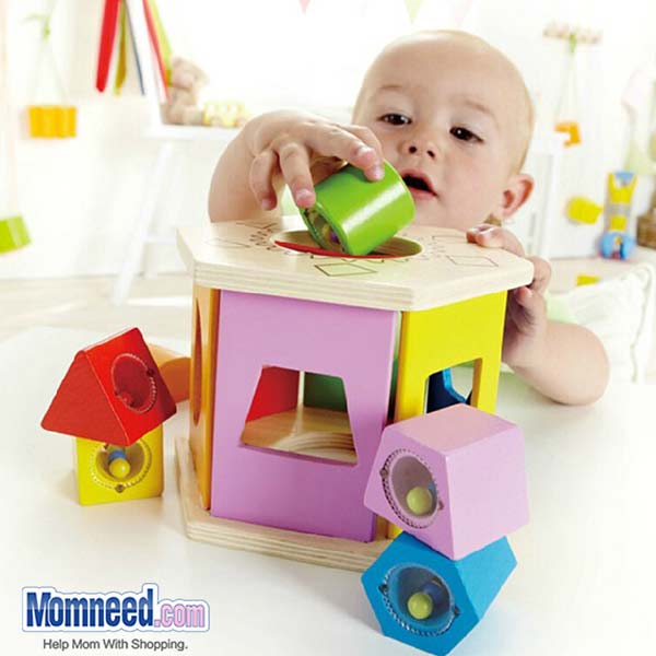 Funny Wooden Blocks Shape And Shape Match Sorter Toy