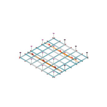 Fixed pipe grid