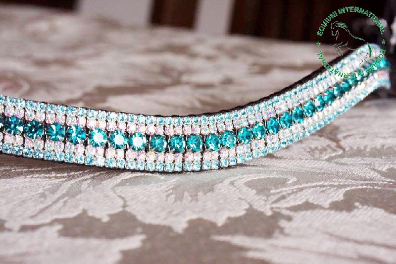 Crystal leather browbands