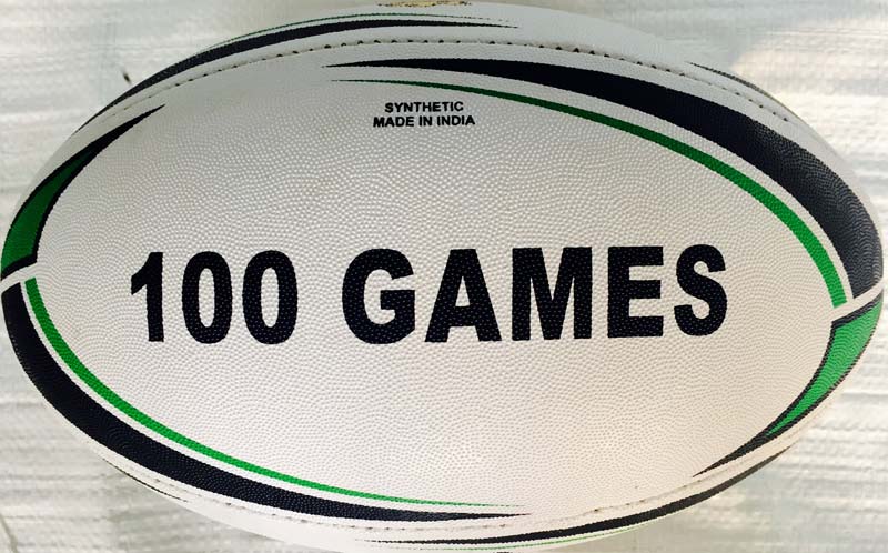 Robust Synthetic Rubber 100 Games Rugby Ball, Size : 3 ply heavy