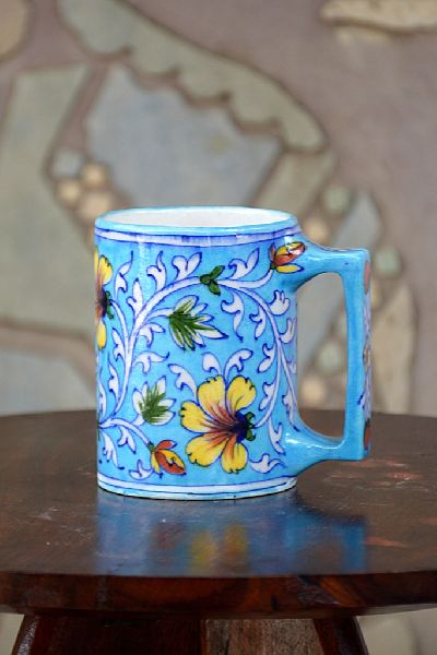 Blue Pottery Coffee Mug