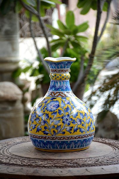 Blue Pottery Matka Vase