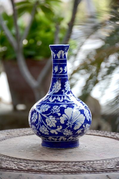 Blue Pottery Surahi Vase
