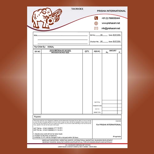 Invoice Template Designing Services