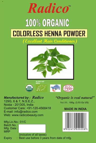 Organic Colorless Henna Powder