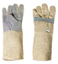 Leather Cotton Canvas Gloves