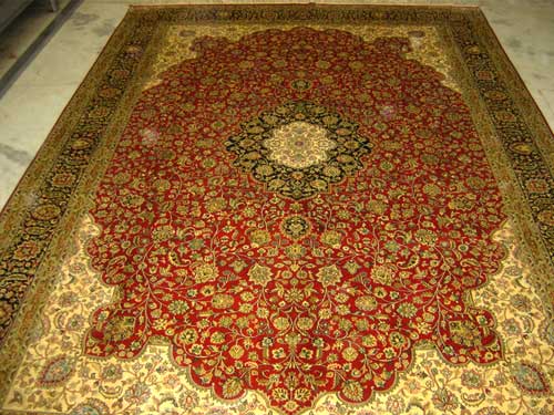 Kashmir silk rug
