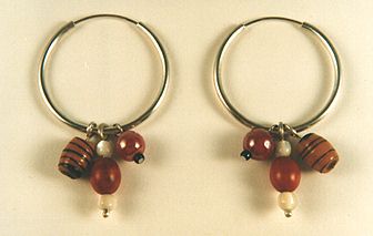 Earings of Glass Beads
