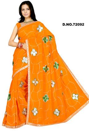 D. No. 72092 Embroidered Sarees
