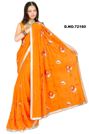 D. No. 72180 Embroidered Sarees