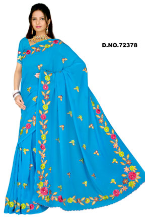D. No. 72378 Embroidered Sarees