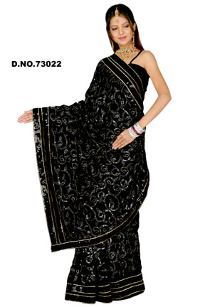 D. No. 73022 Embroidered Sarees