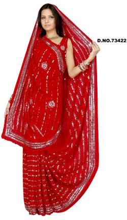 D. No. 73422 Embroidered Sarees