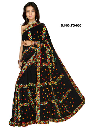 D. No. 73466 Embroidered Sarees