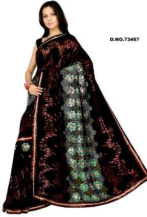 D. No. 73467 Embroidered Sarees
