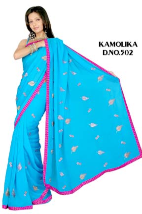 Embroidered Sarees - 502