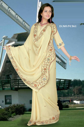 Embroidered Sarees - 91361
