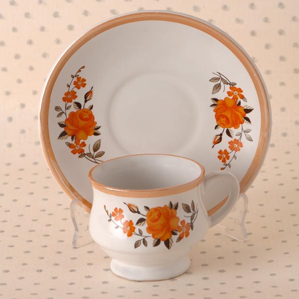 Super Flower Cups and Saucers