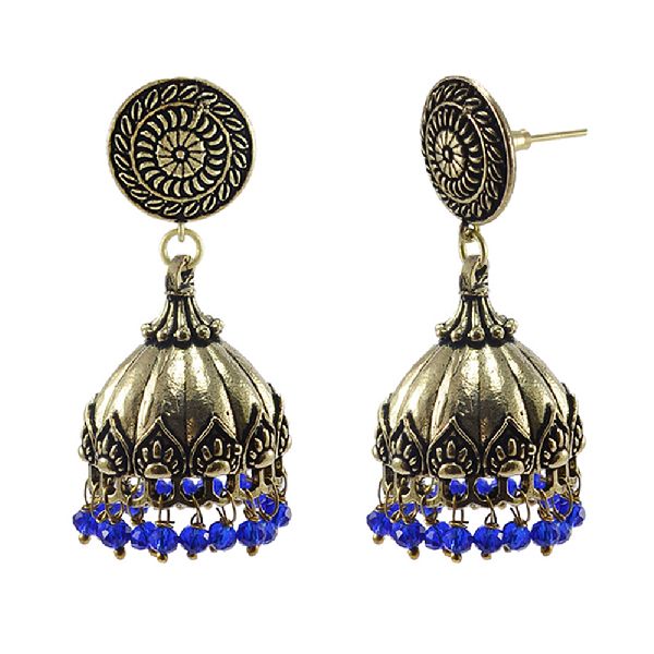 Silvesto India Elegant Handmade Dangle Round Jhumki Earrings