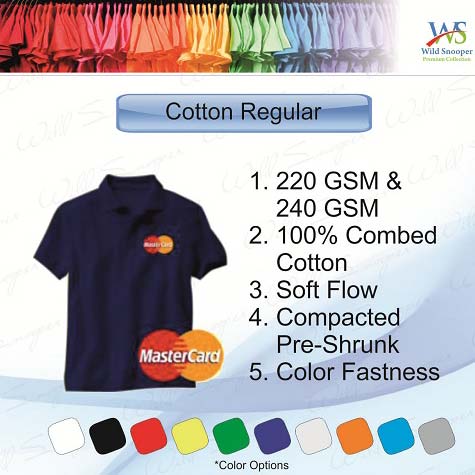 Collar Cotton Regular T-shirt