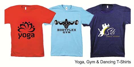 gym Yoga Dance group t shirts