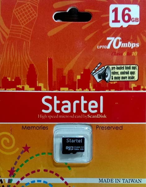 STARTEL 16GB MICRO SD MEMORY CARD
