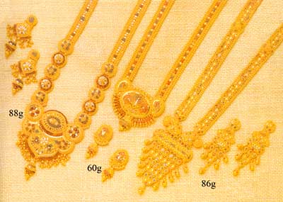 Gold necklace set GNS-012