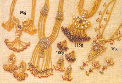 Gold necklace set GNS-019