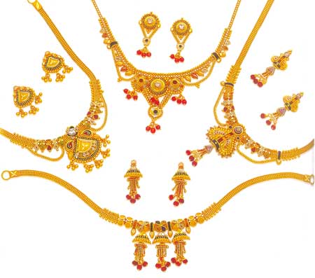 Gold necklace set GNS-05