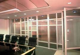 Polished Glass Window Partition, for Hotel, Office, Home, Pattern : Plain