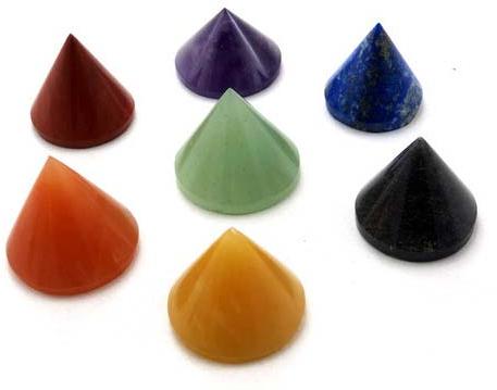 Conical Gemstone Pyramids