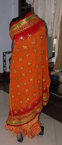 Chikan Embroidered Saree 001