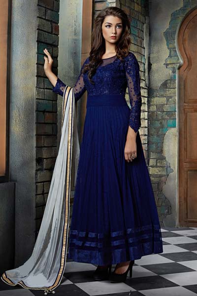 Patel Marketers  Royal blue soft net desiner   salwar suit pm-22