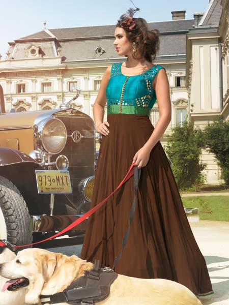 Patel Marketers  Royal brown georgette desiner salwar suit 52