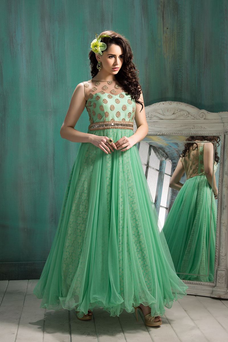 Patel Marketers  Royal C green soft net desiner salwar suit pm-19