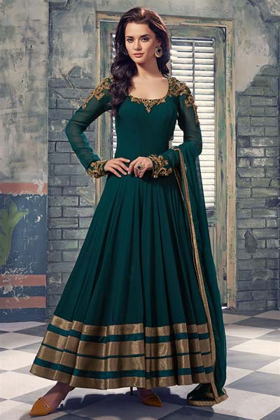 Patel Marketers  Royal green georgette desiner salwar suit 55