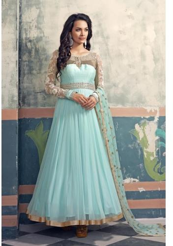 Patel Marketers  Royal light blue georgette desiner salwar suit pm-20