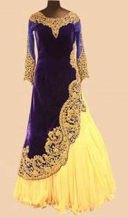 Embroidered Designer Gown, Size : L, XL