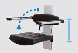 Height adjustable Shower Seat with Armrest & back rest - Premium