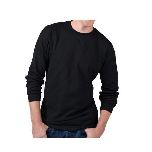 Mens Plain Full Sleeve Round Neck T-Shirts