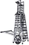 Square Telescopic Tower Ladder ( M.s. Wheel ) (model No. 17):-
