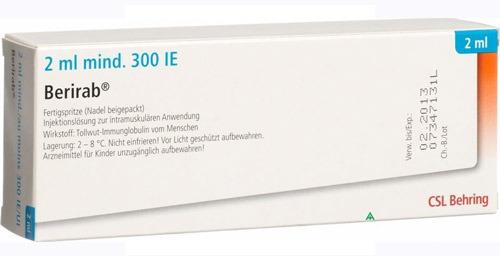 BERIRAB P 300IU 2ML INJECTIO (Human Anti-D Immunoglobulin)