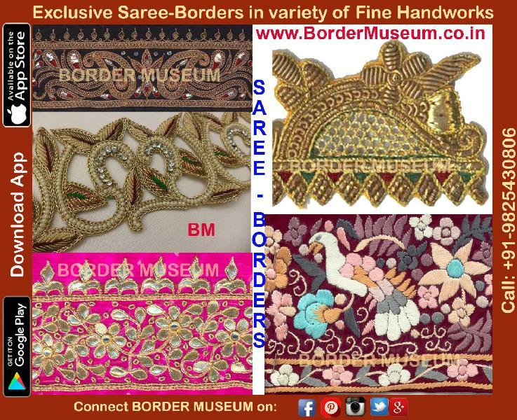 Saree Embroidery Works, Feature : Mesmerizing, Smooth Texture