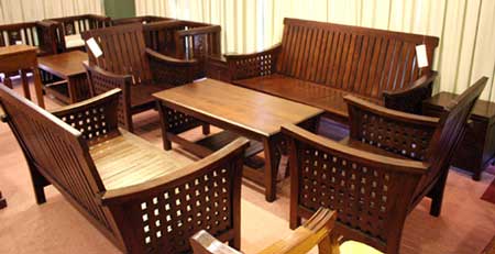 Item Code : TWSS 006 Teak Wood Sofa Set