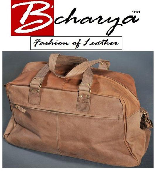 Antique Leather Duffle Bag