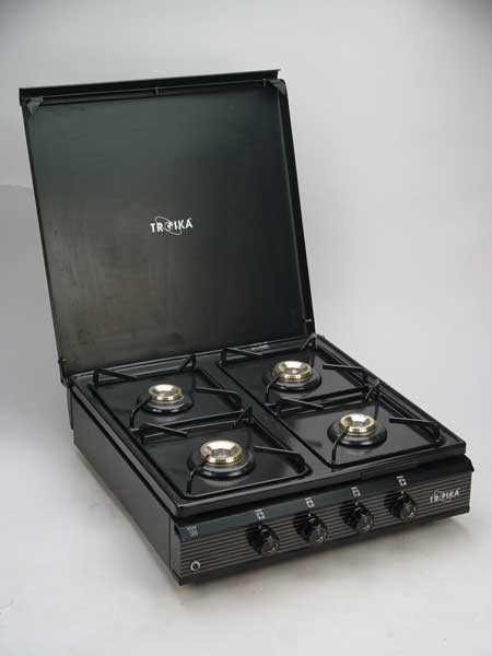 Burner Gas Stove with Lid - (4)