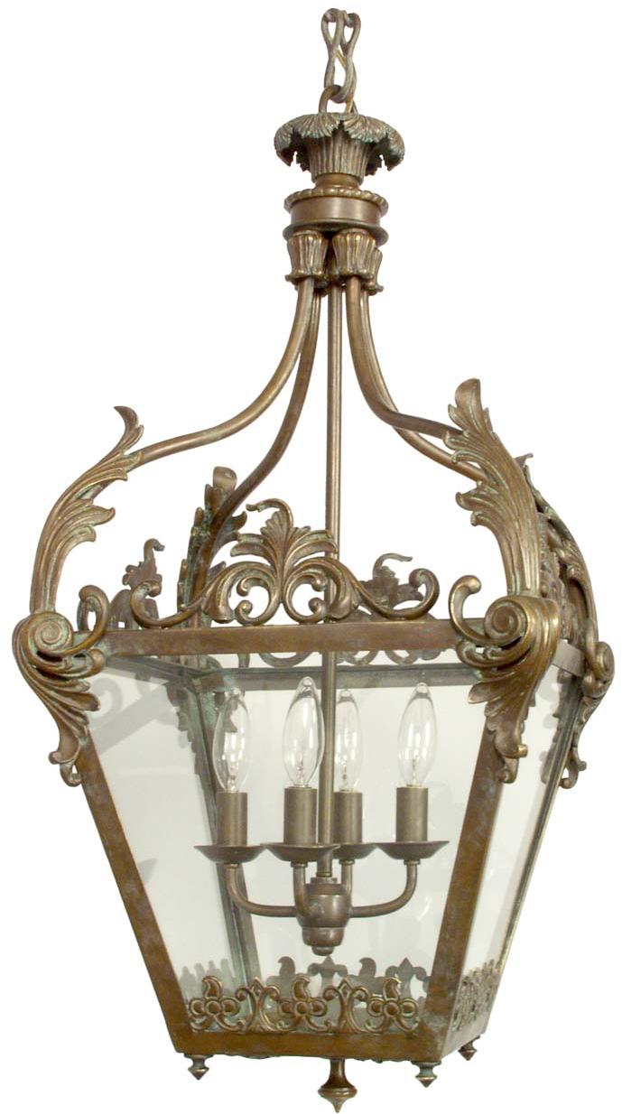 Antique Brass Lantern Chandelier