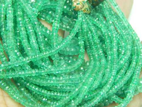Emerald Faceted Beads